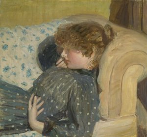 ソファの上の少女、1891